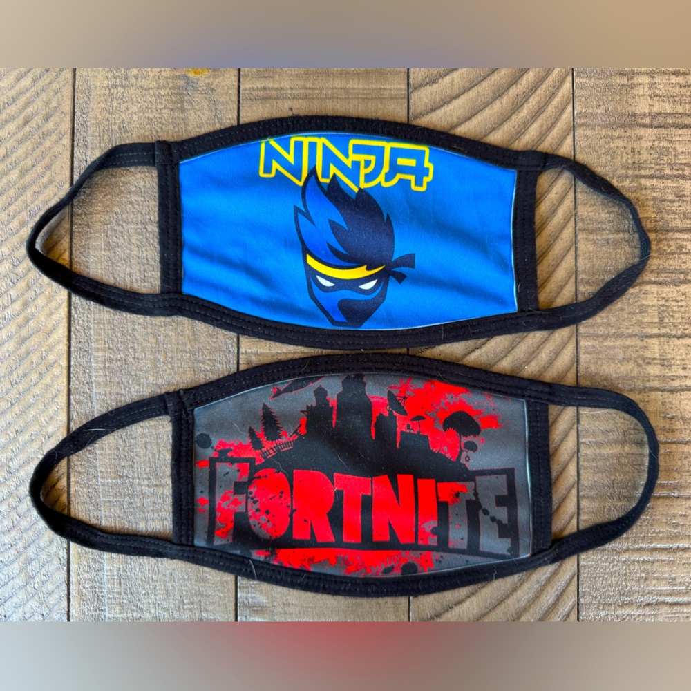 Ninja and Fortnite Face Masks Youth size Large-XLarge
